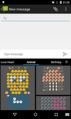 Emoji Keyboard - Animal Art android App screenshot 2